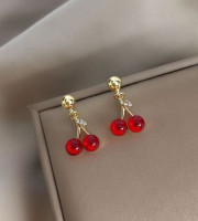 Cherry Stud Korean Style Earrings-1001