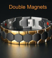 Titanium Bio Energy Bracelet - Black & Gold (WV-17)