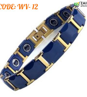 Ceramic Titanium Magnetic Bracelet Blue (WV-12)