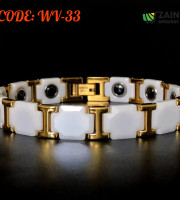 Ceramic Titanium Magnetic Bracelet White (WV-33)