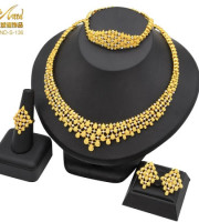 Dubai 21k Gold Plated 4pcs Necklace Set-308