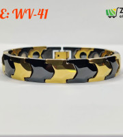 Ceramic Titanium Magnetic Bracelet Gold & Black zikjak (WV-41)