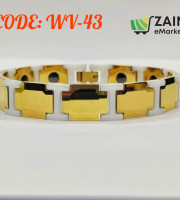 Ceramic Titanium Magnetic Bracelet Gold & White (WV-43)